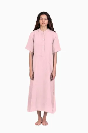 Linen Yuri Dress-Petal Pink