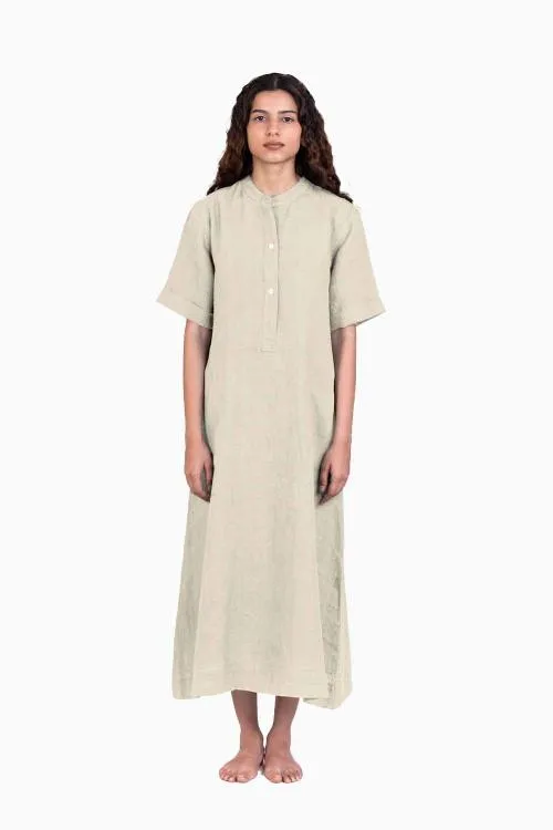 Linen Yuri Dress-Petal Pink