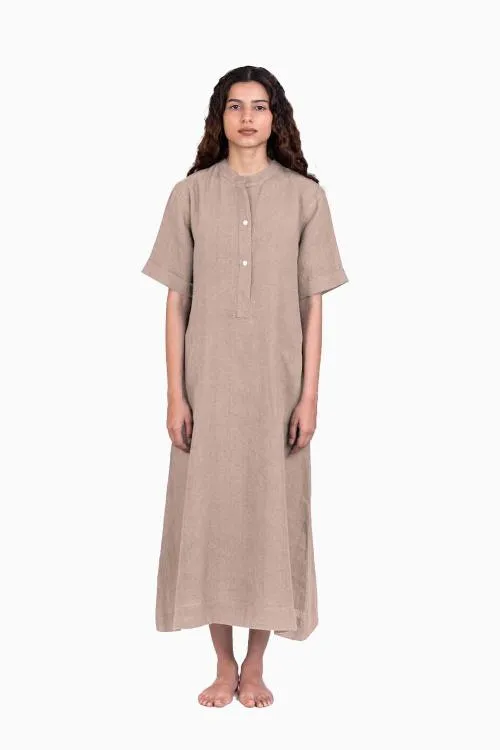 Linen Yuri Dress-Petal Pink