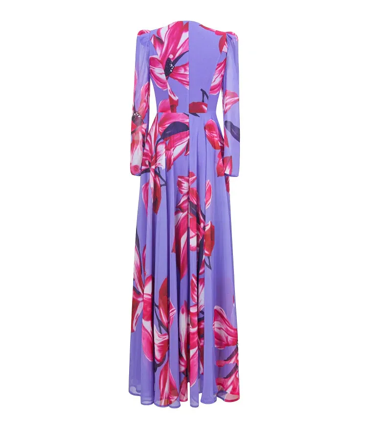 Lizzie V Neck Long Sleeve Holiday Party High Waist Slim Dress