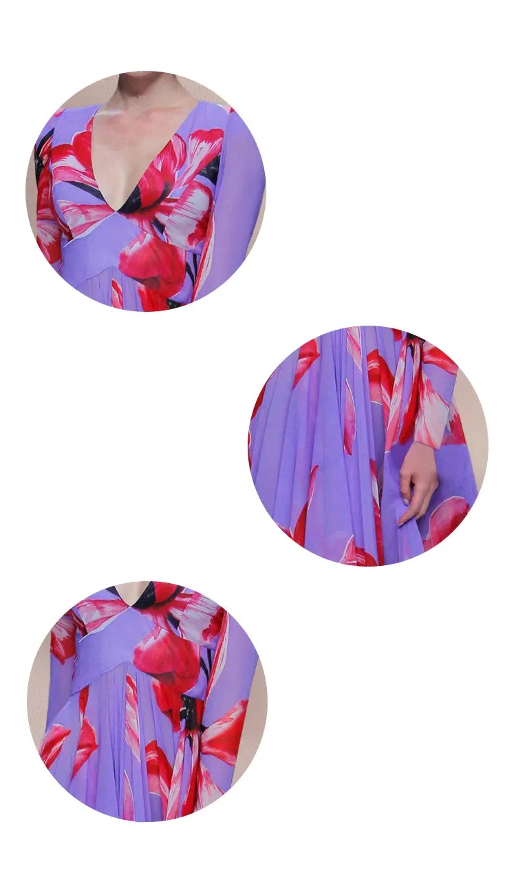 Lizzie V Neck Long Sleeve Holiday Party High Waist Slim Dress