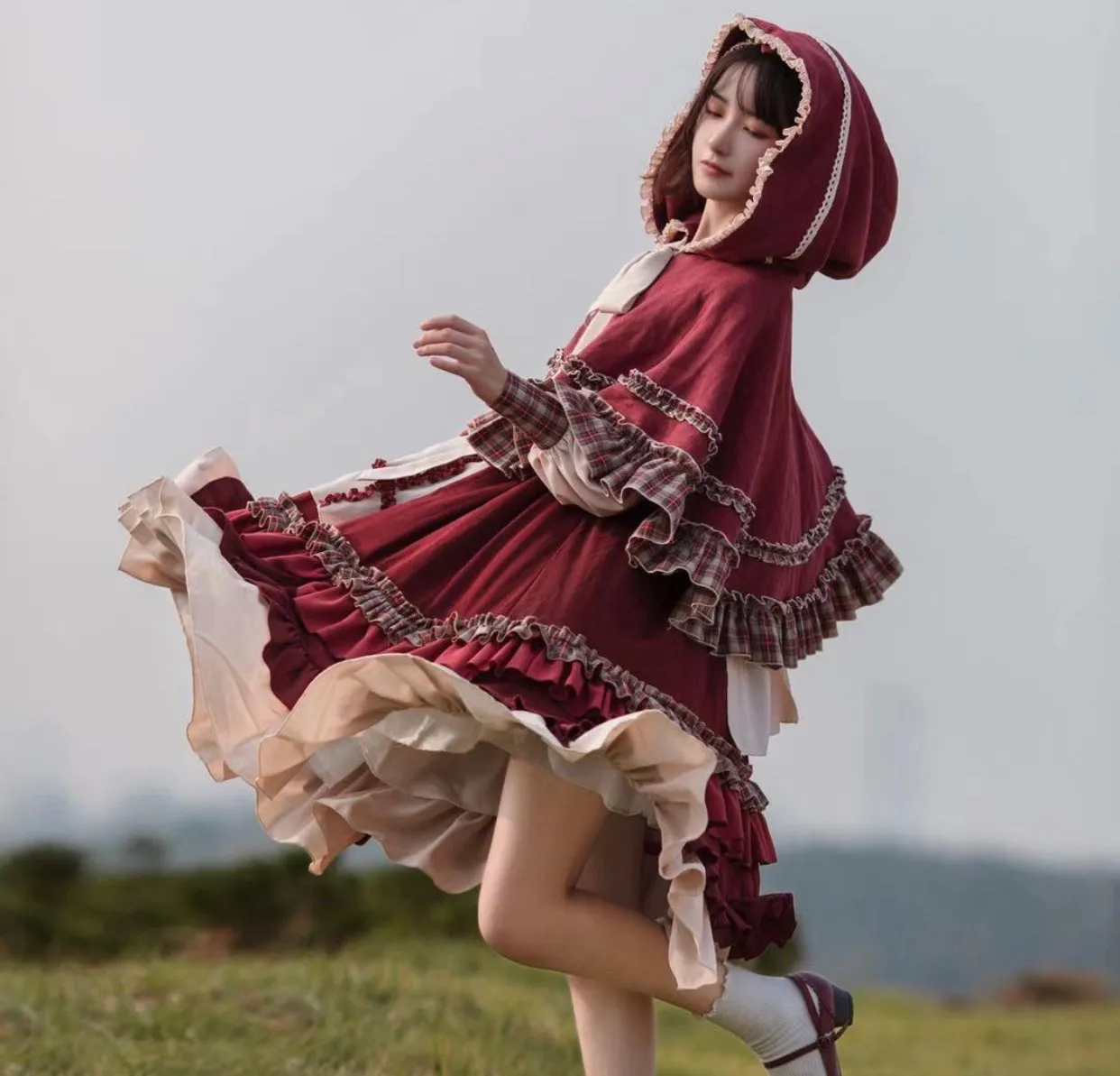 lolita cape dress KF30364