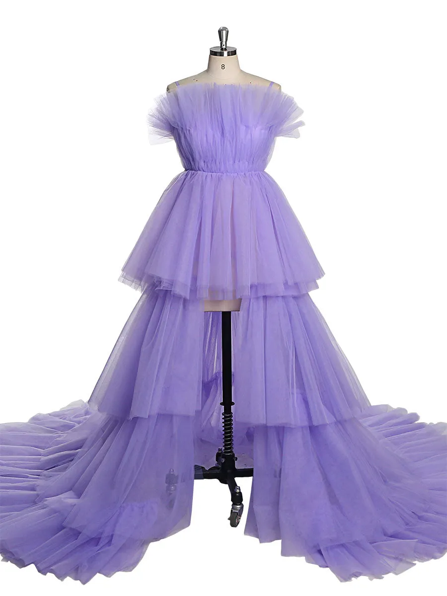 Long Layered Tulle Dress Birthday Photo Shot Gown Wedding Dress for Women YW230105