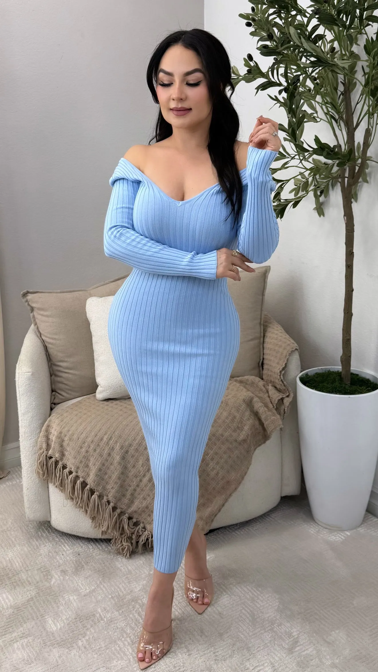LOVE AT FIRST SIGHT LIGHT BLUE DRESS
