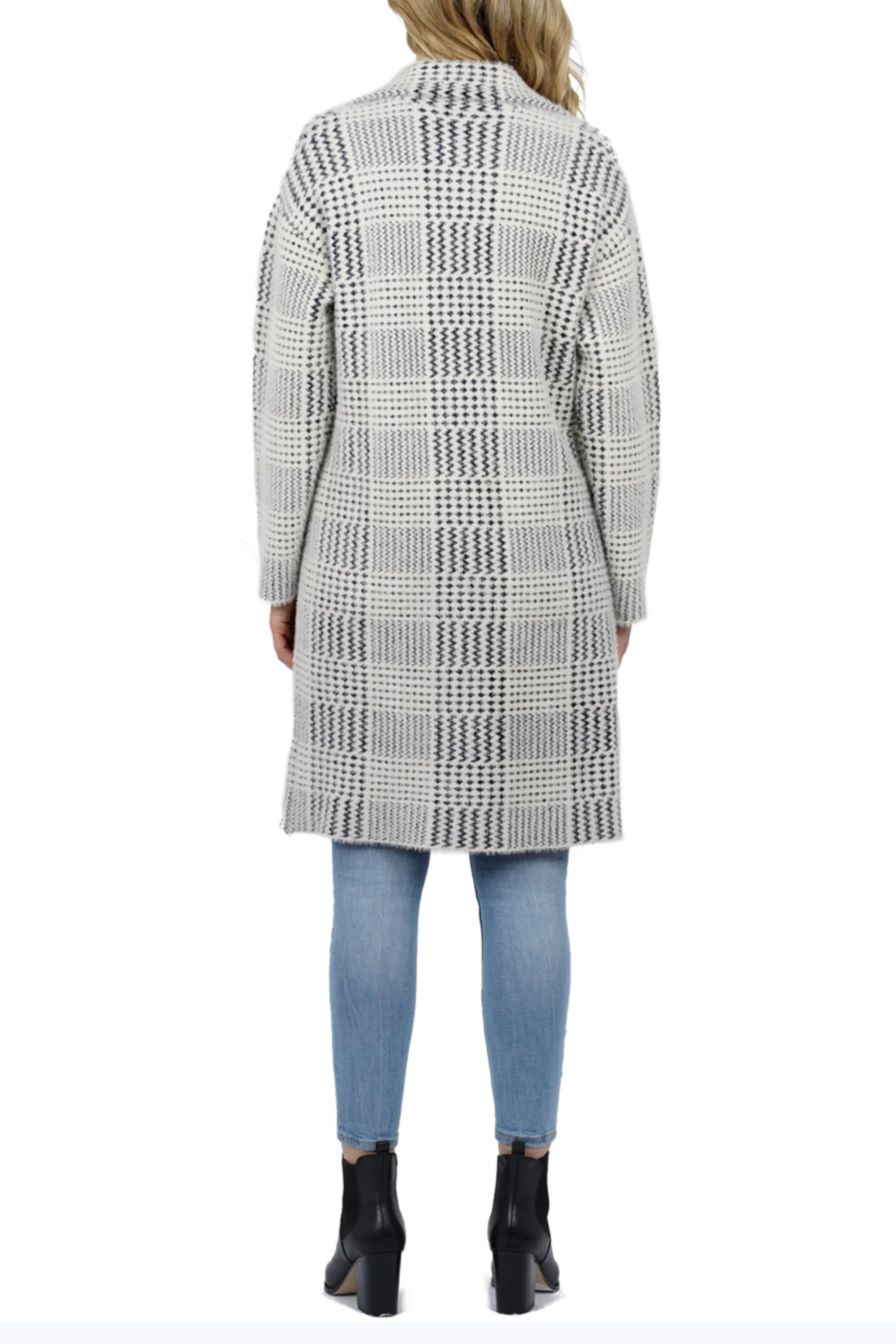 Love Token Multi Geo Print Button Down Coatigan