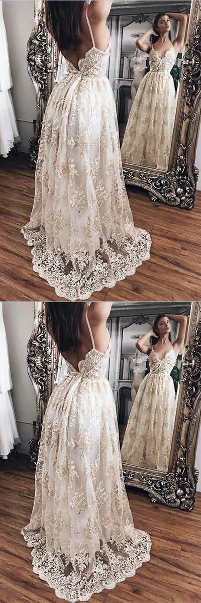 Loverly Lace Princess Backless Evening Gowns,Prom Dresses,Party Dresses,PDY0343
