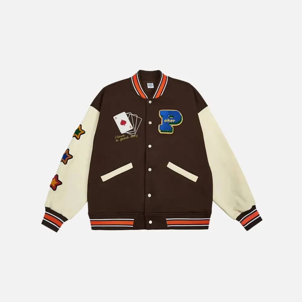 Lucky Poker Jacket for Trendy Y2K Streetwear Style