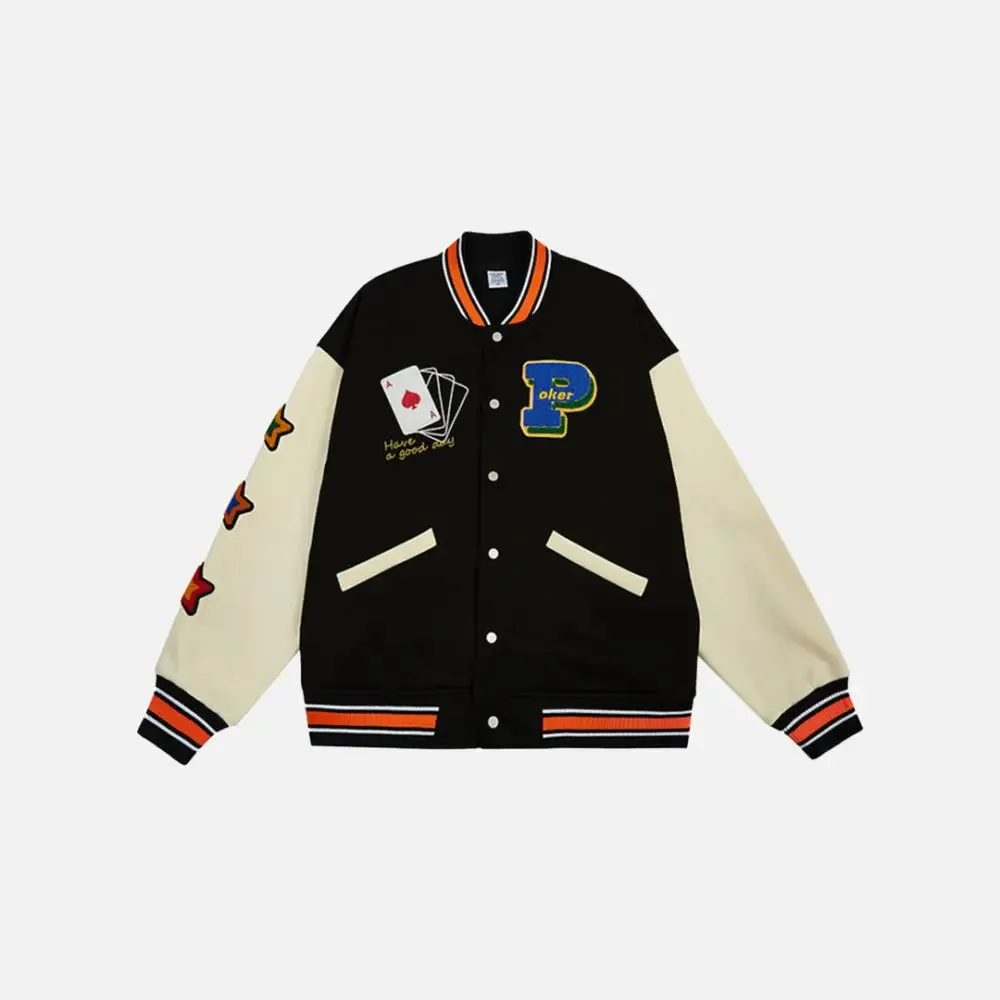 Lucky Poker Jacket for Trendy Y2K Streetwear Style