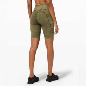 Lululemon Fast and Free Short 10&quot; in Ice Wash Moss Green Size 6
