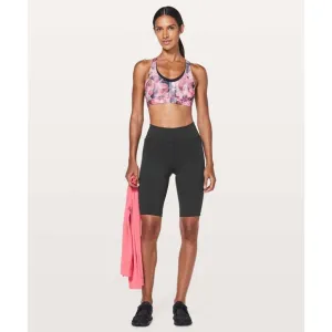 Lululemon On Pace Short 10&quot; Black Nulux High Waisted Sz 8