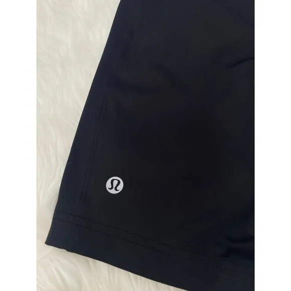 Lululemon On Pace Short 10&quot; Black Nulux High Waisted Sz 8