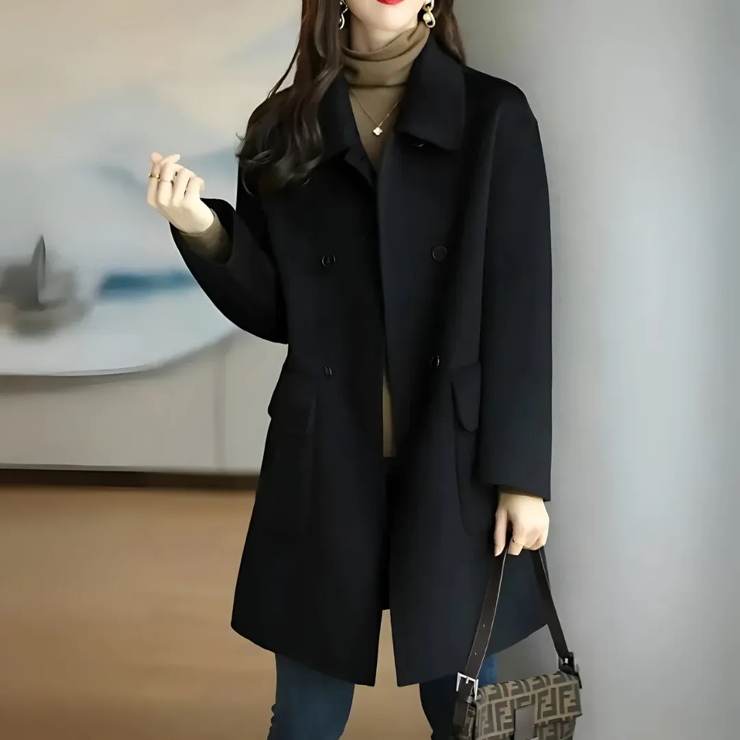 Luna™ | Chic & Warm Double-Breasted Coat