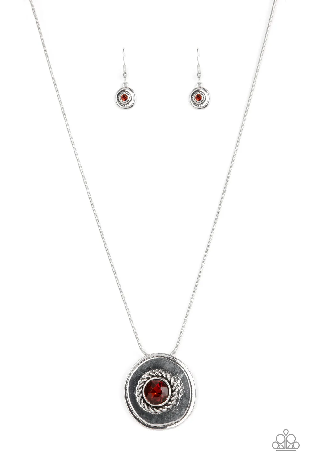 Make Me a MEDALLION-aire - Brown Necklace