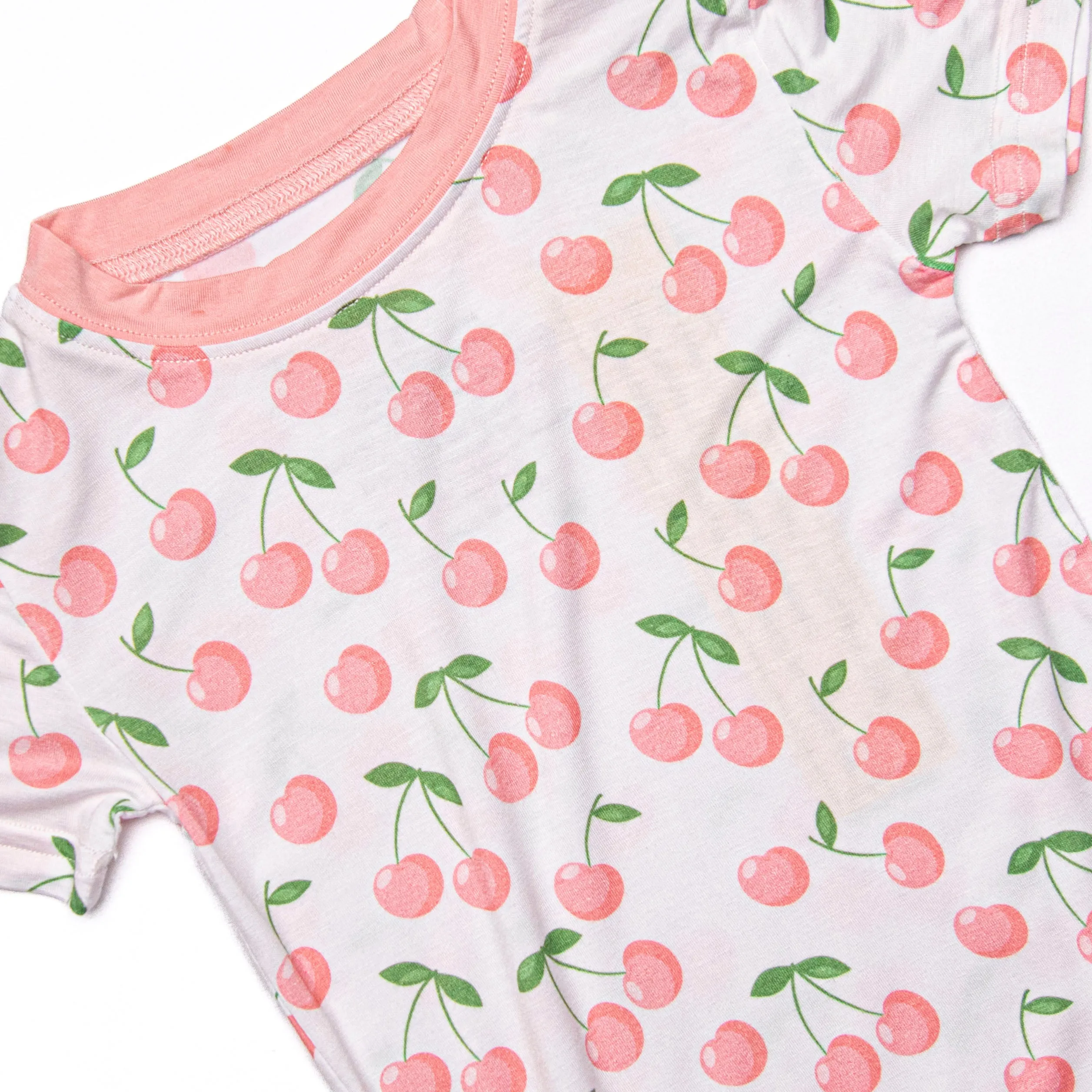 Maraschino Memories Bamboo Pajama Short Set, Pink