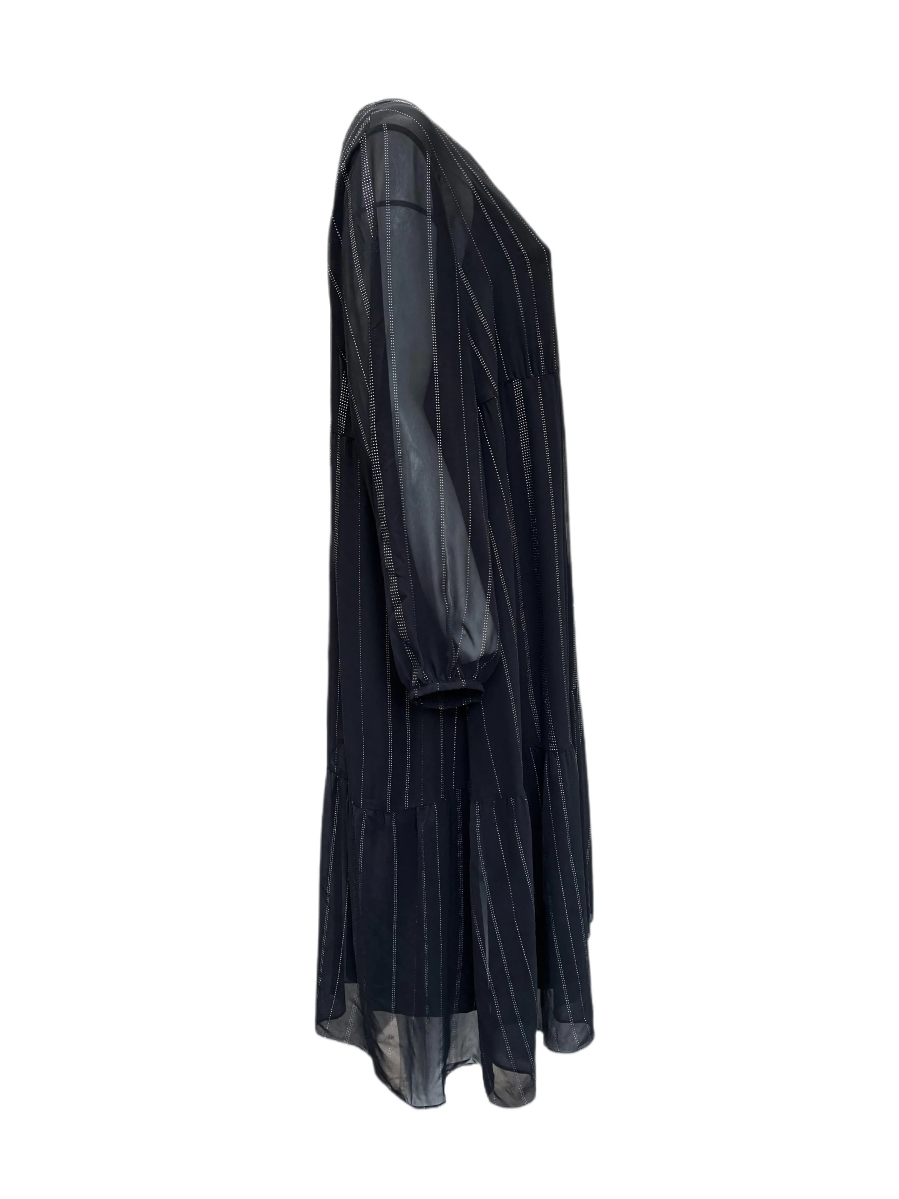 Marina Rinaldi Women's Black Decano Maxi Dress Size 24W/33 NWT