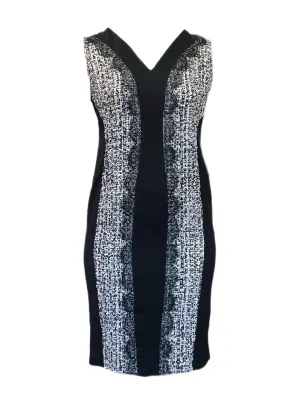 Marina Rinaldi Women's Nero Diploma Sheath Dress NWT