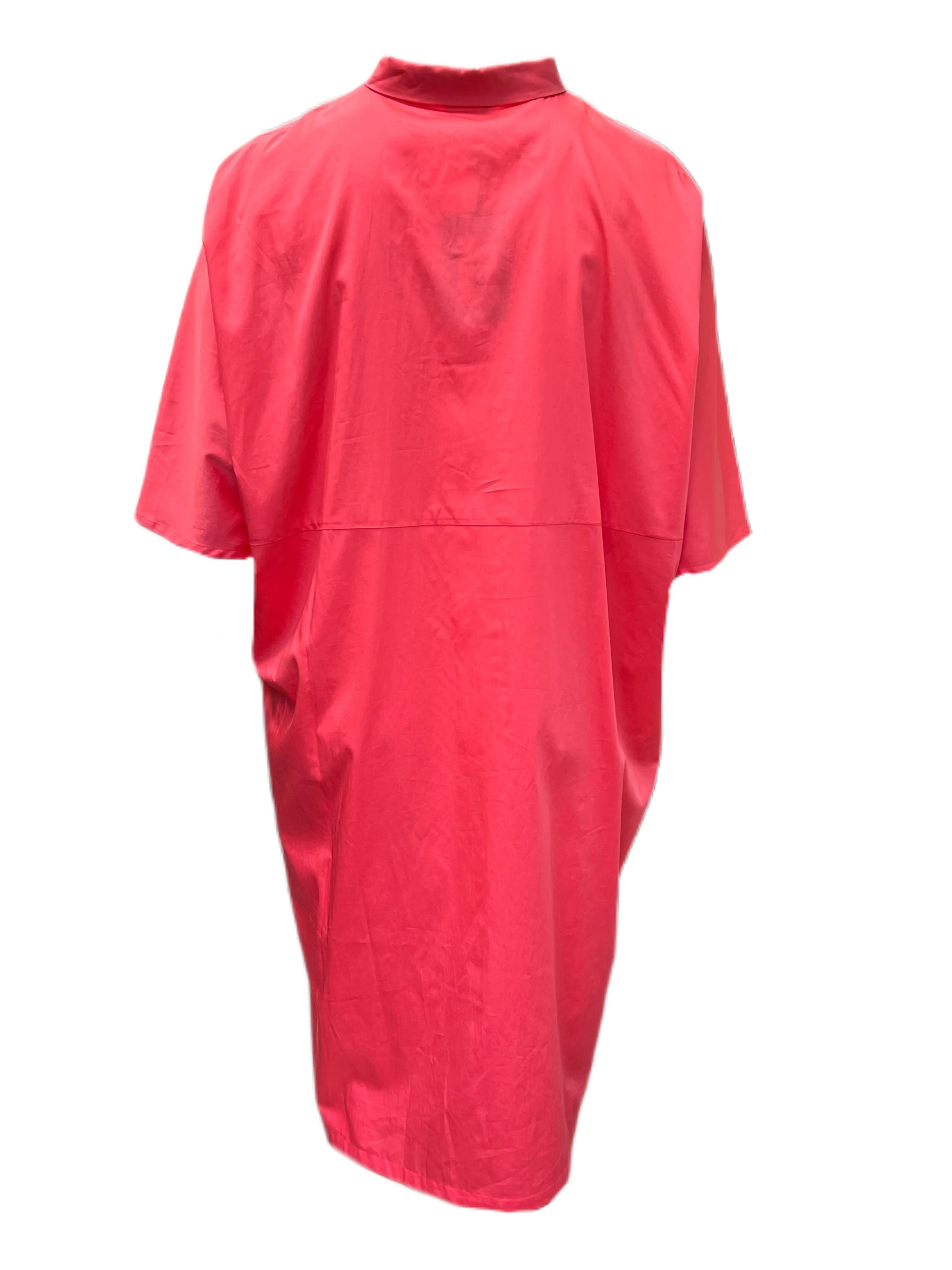 Marina Rinaldi Women's Red Dorothy Cotton Shirt Dress Size 20W/29 NWT