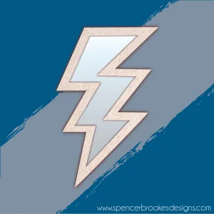 MDF and Acrylic Mirror - Lightning Bolt