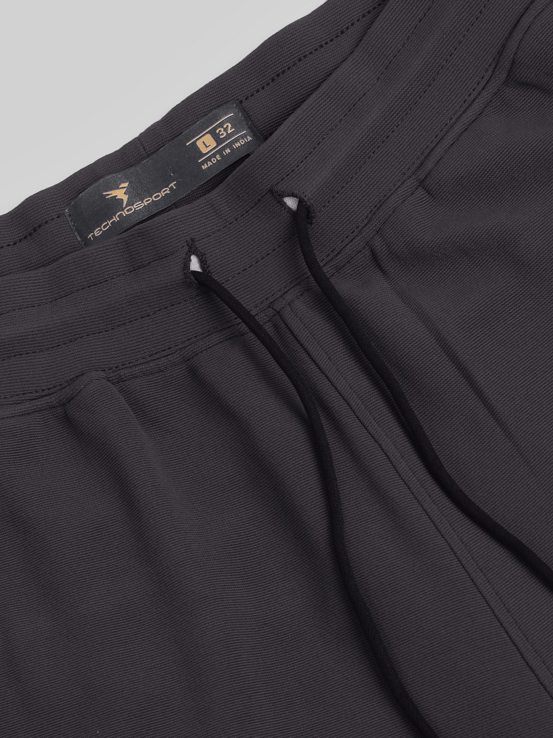 Men Solid Slim Fit Sports Shorts with TS FLEXI