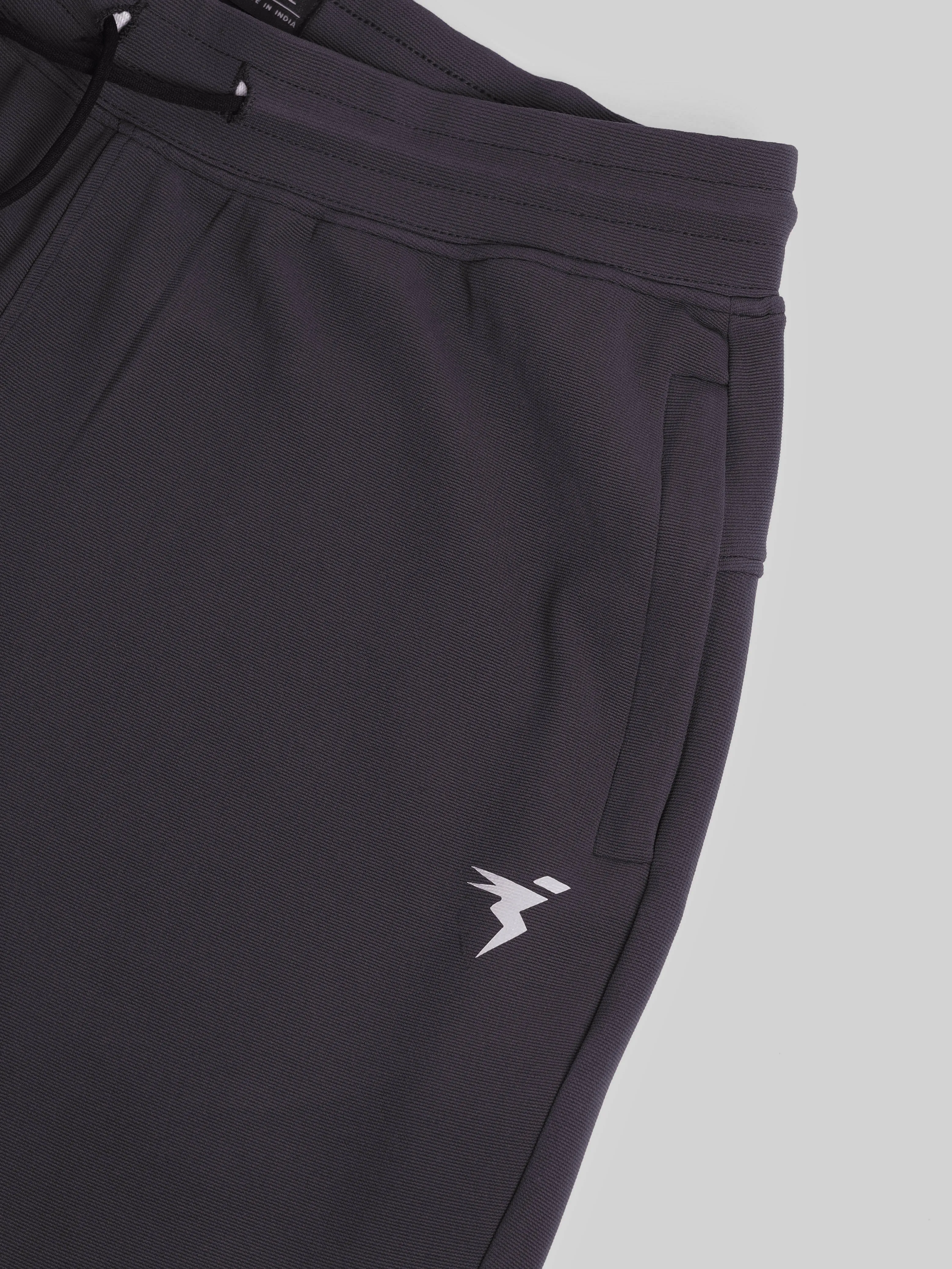 Men Solid Slim Fit Sports Shorts with TS FLEXI