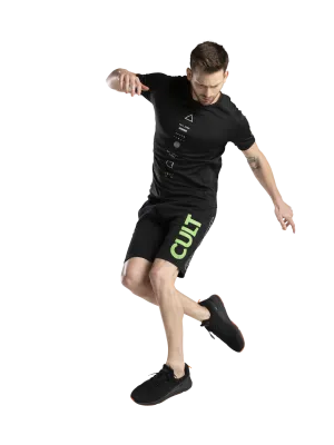 Mens Signature Black Street Shorts