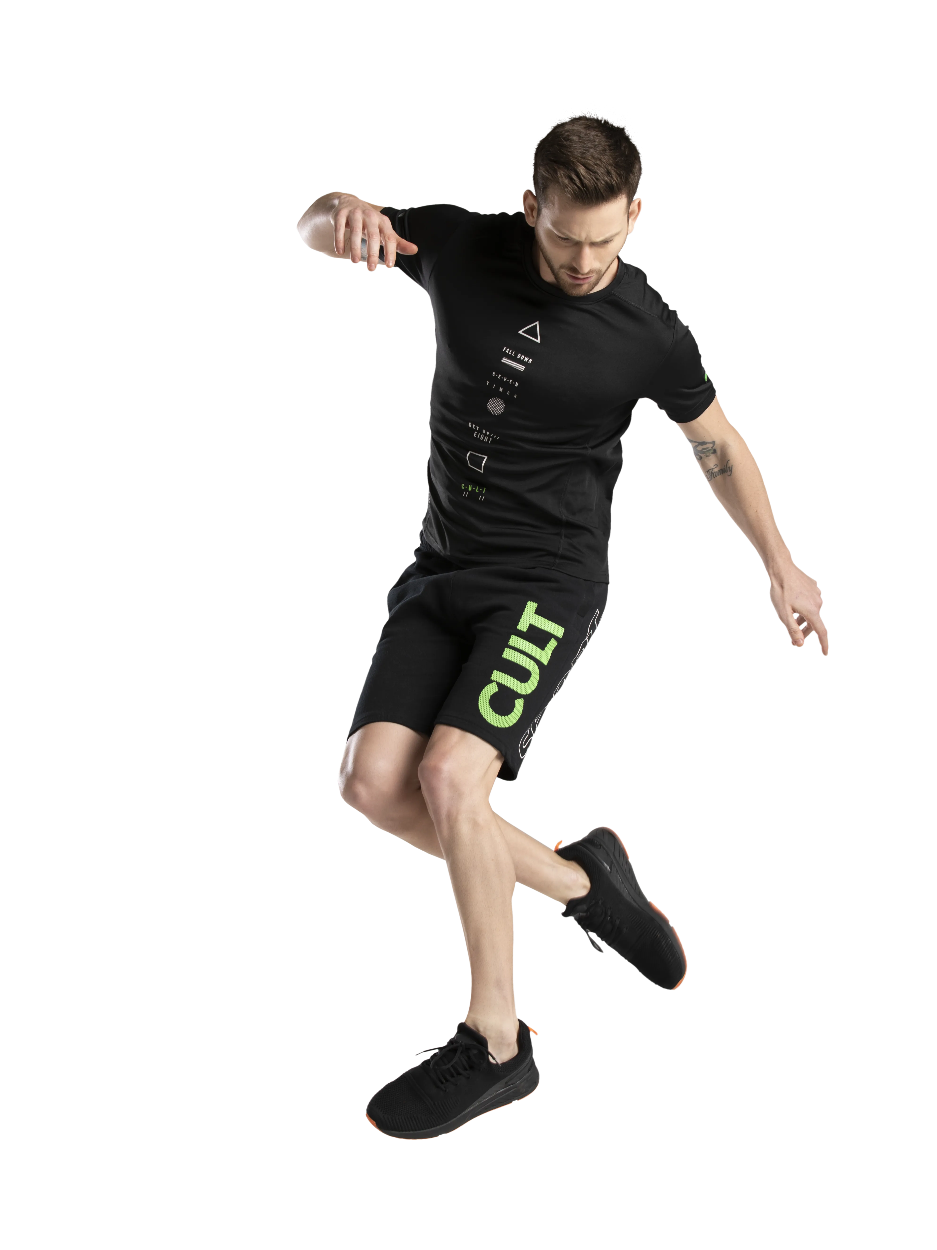 Mens Signature Black Street Shorts
