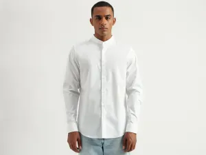 Men's Slim Fit Mandarin Collar Solid Shirts