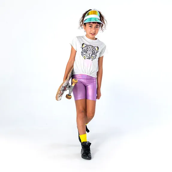 Metallic Bike Shorts