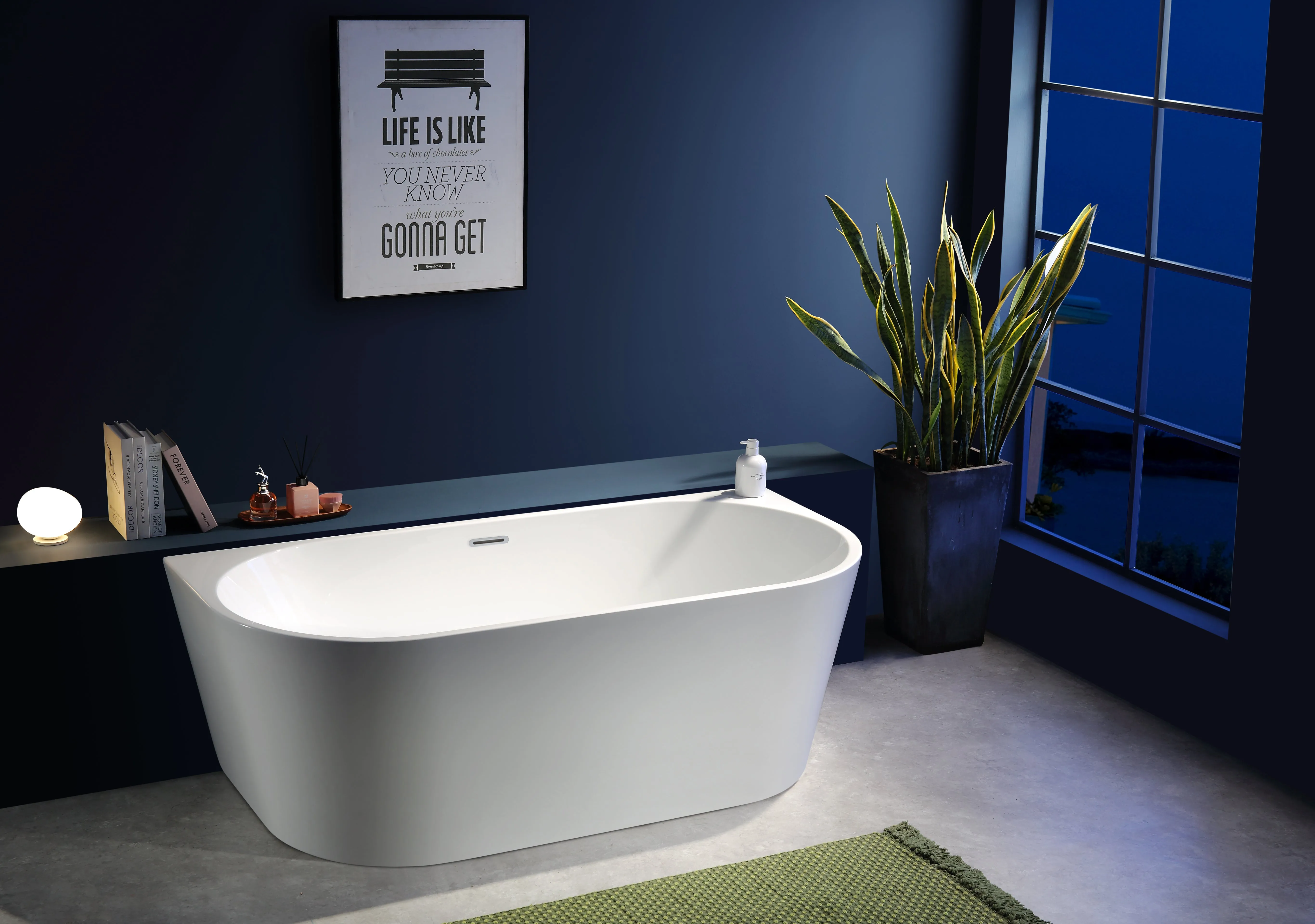 Miami 1500 - Acrylic Back-To-Wall Bath