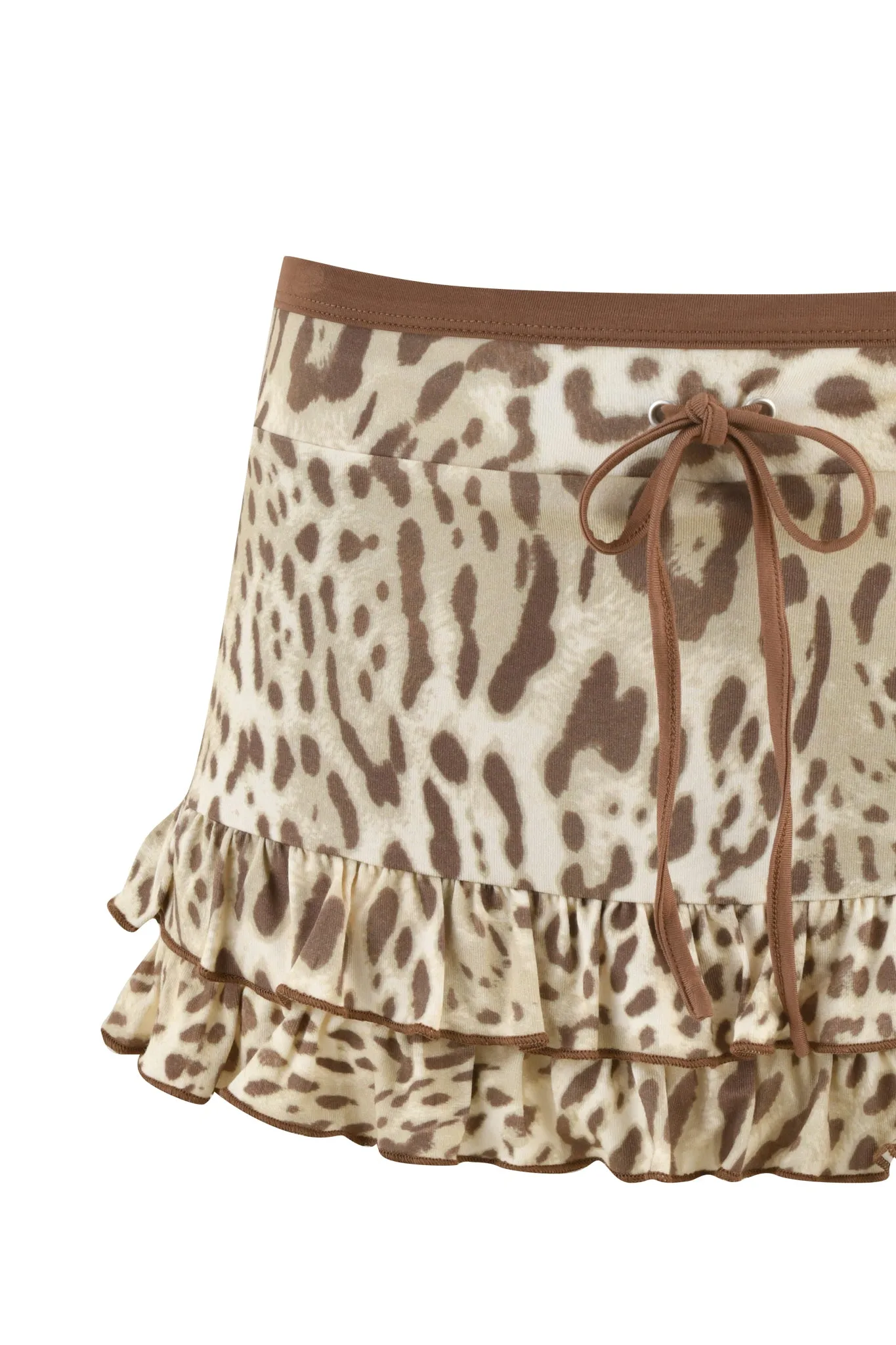 MICHELLE SKORT - NEUTRAL : LEOPARD LIMBO