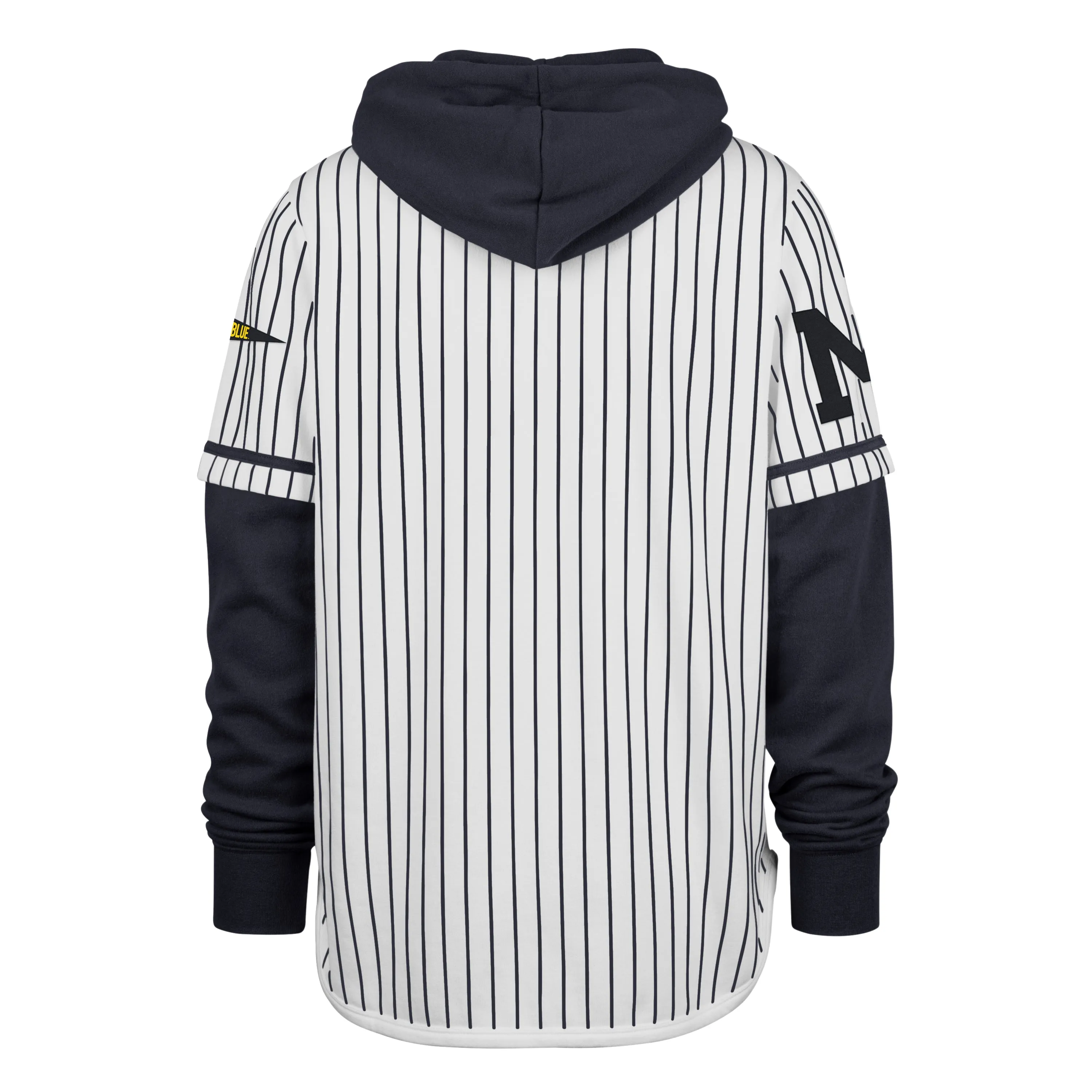 MICHIGAN WOLVERINES VINTAGE PINSTRIPE '47 SHORTSTOP PULLOVER HOOD