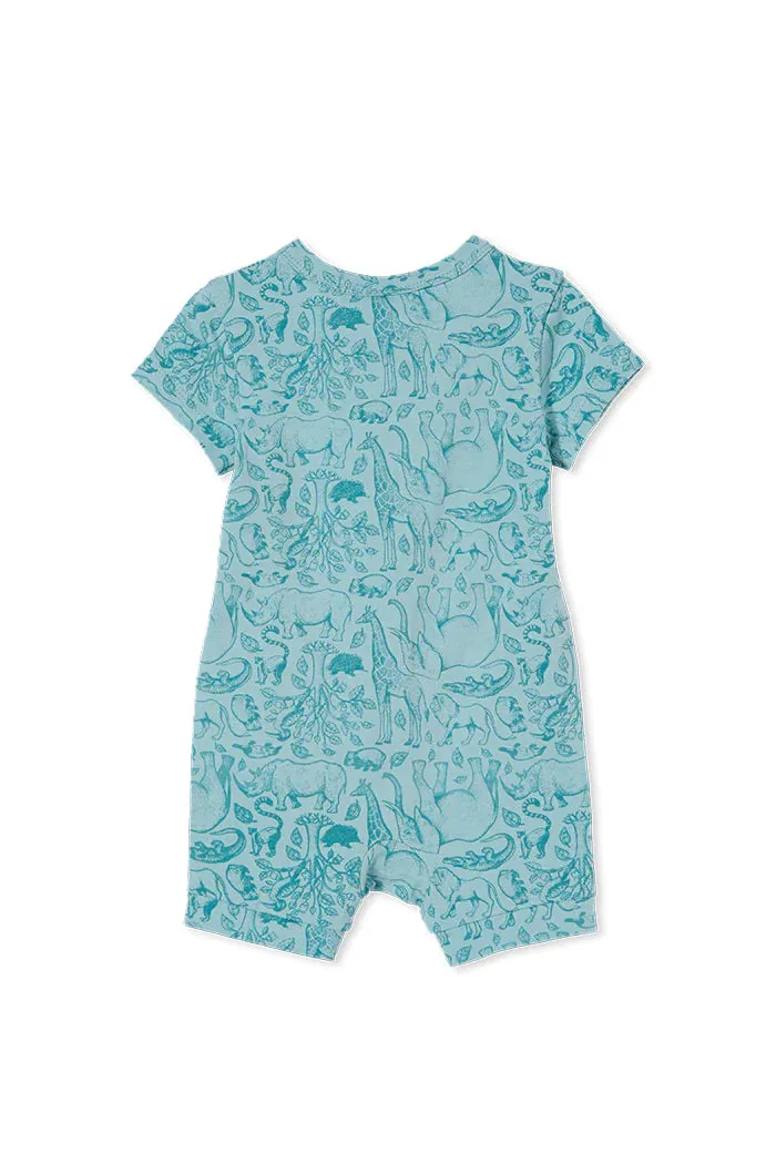 Milky | Safari Zip Romper