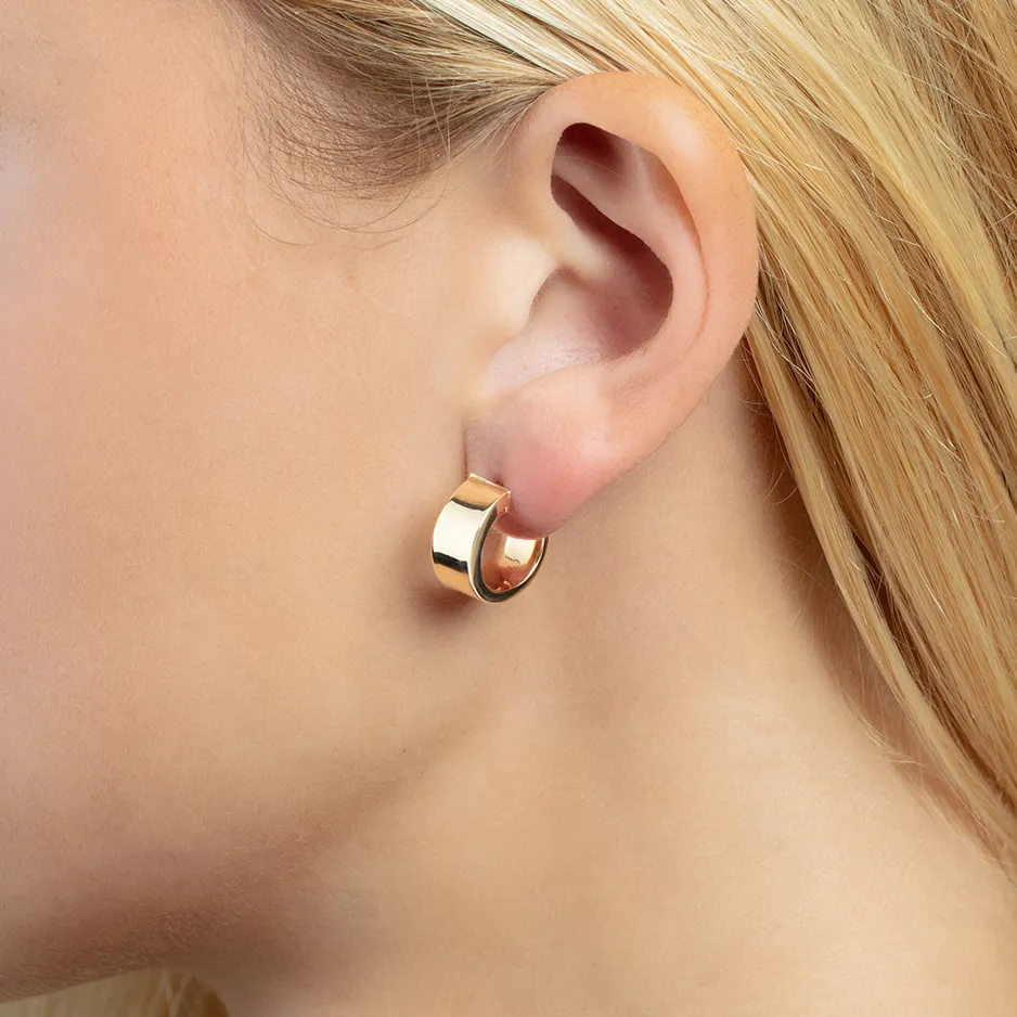 Mini Square Tube Huggie Hoop Earrings