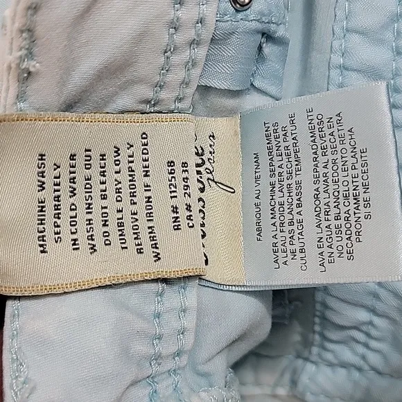 Miss Me Light Blue Shorts size 30 Beautiful Sky Color Frayed Hem Super Cute