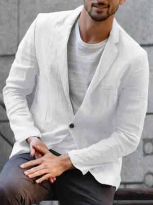 Modern linen jacket for the trend-conscious man