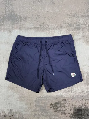 Moncler Badge Logo Swim Shorts - Navy