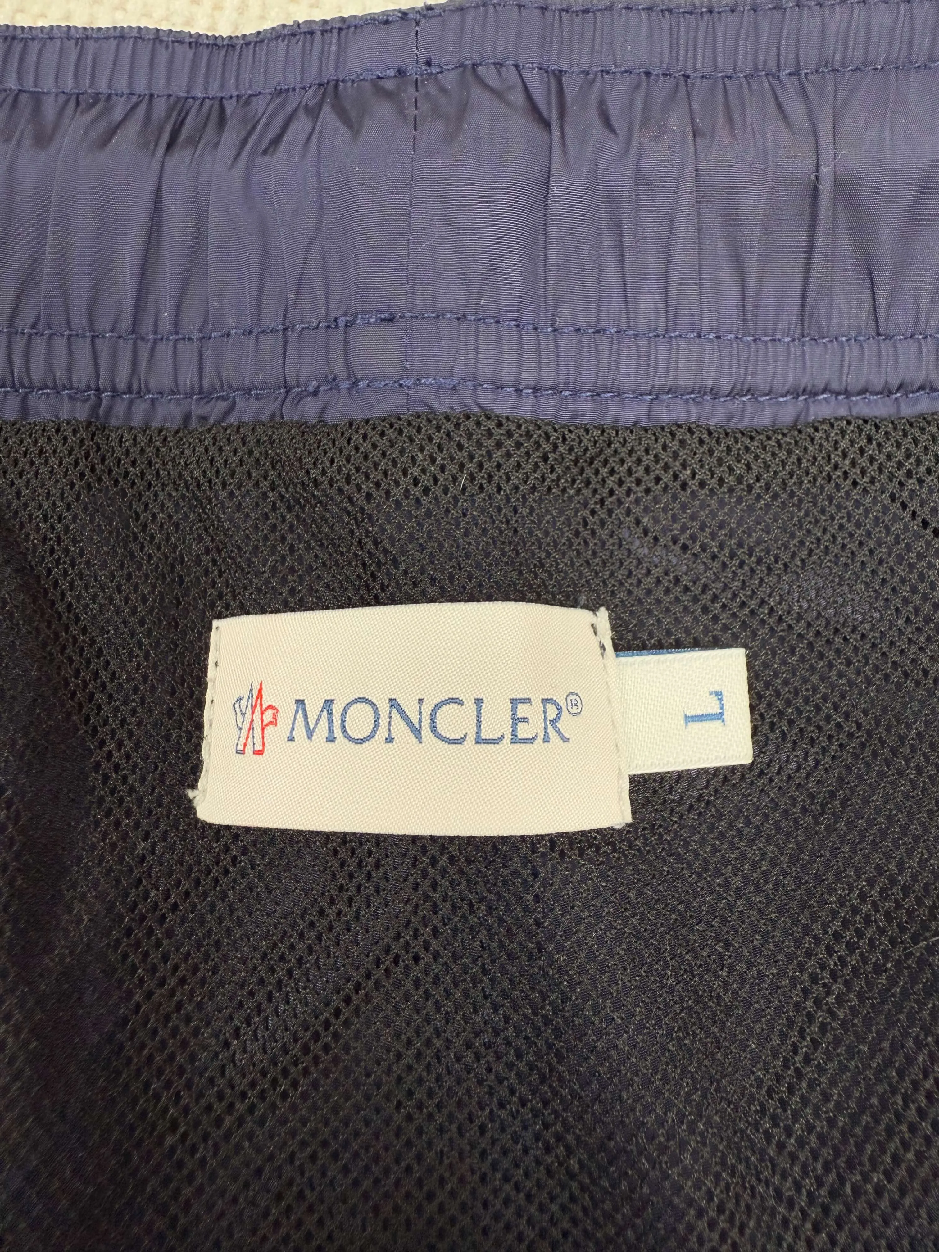 Moncler Badge Logo Swim Shorts - Navy