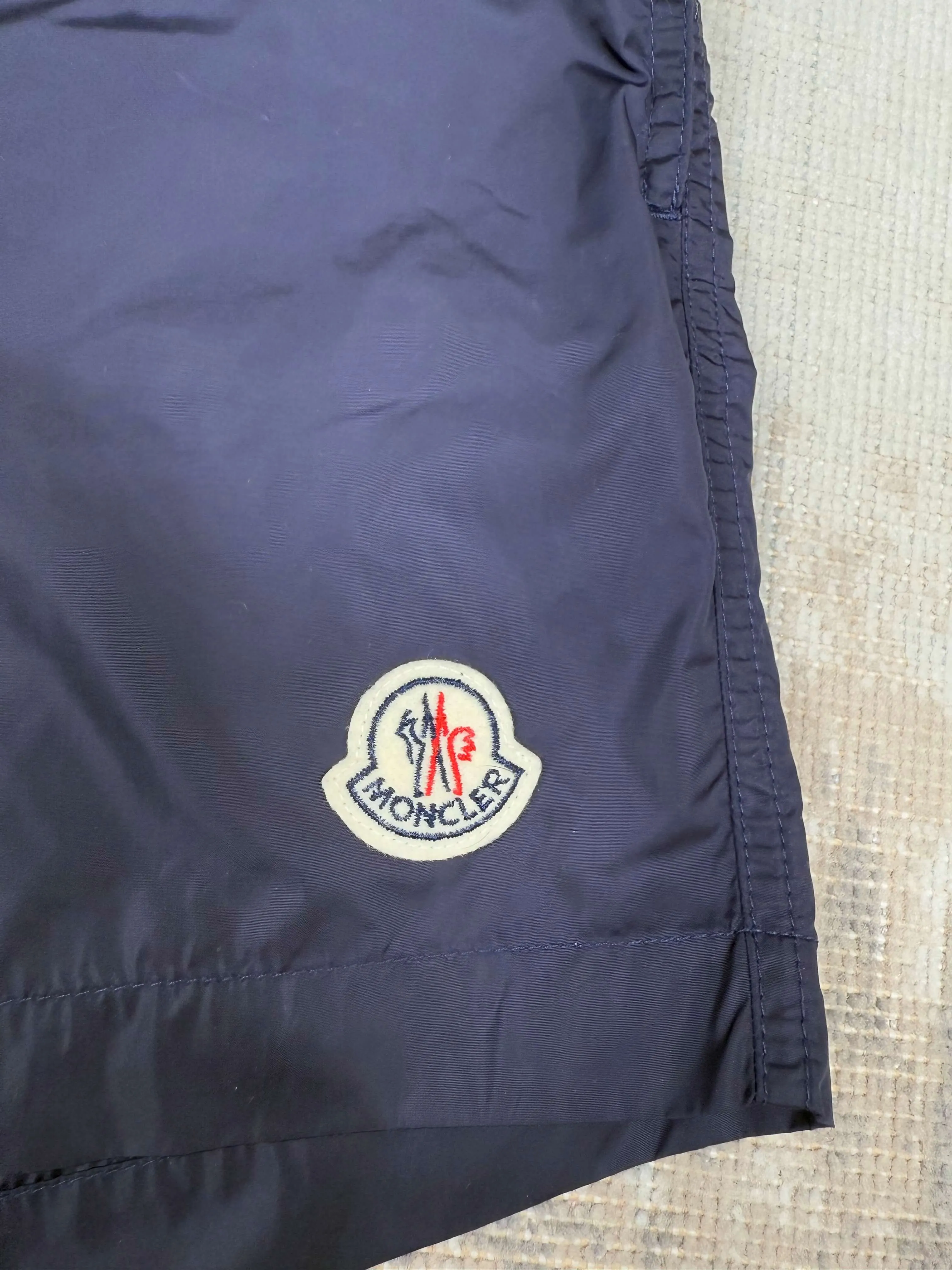 Moncler Badge Logo Swim Shorts - Navy