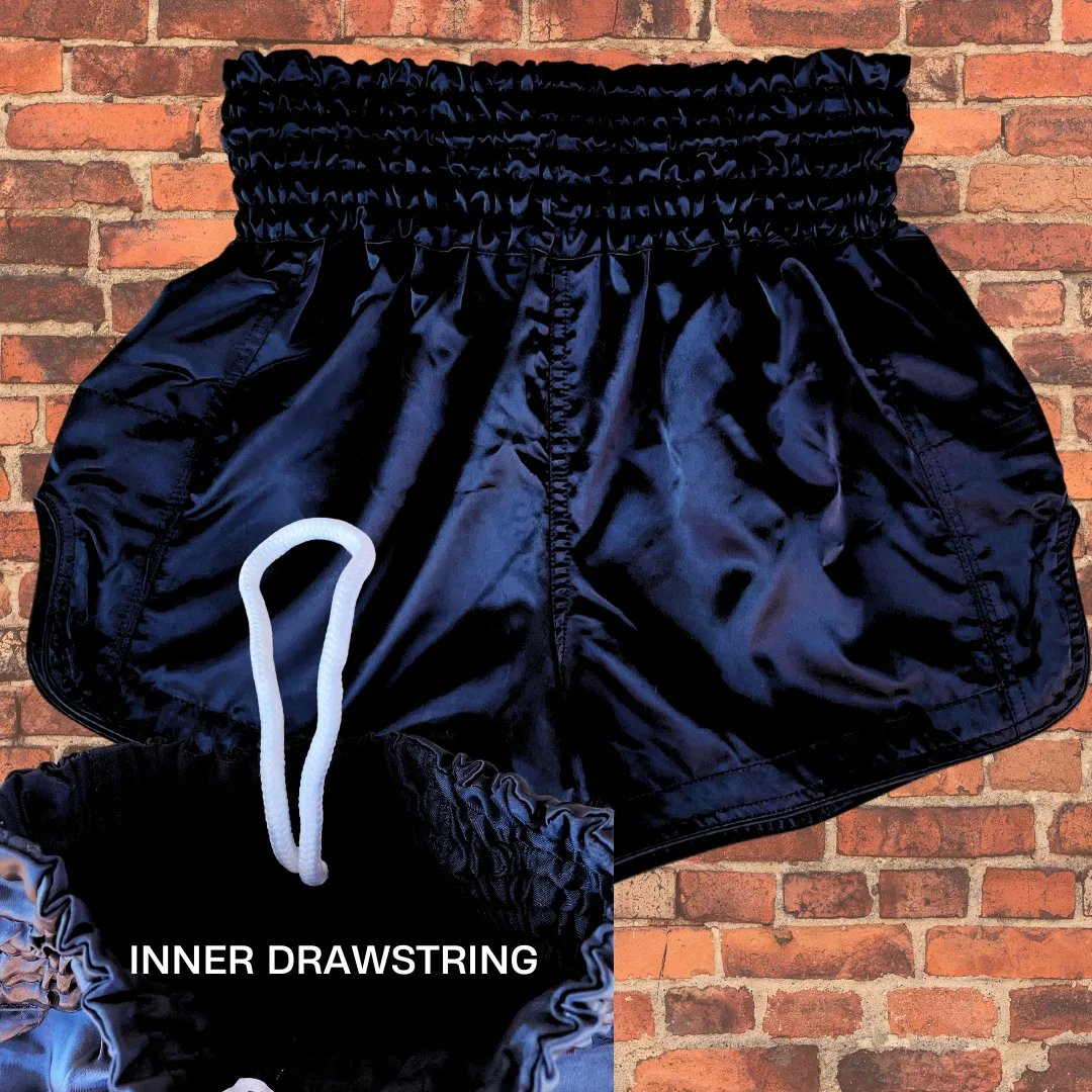Muay Thai Shorts Black, No Logo