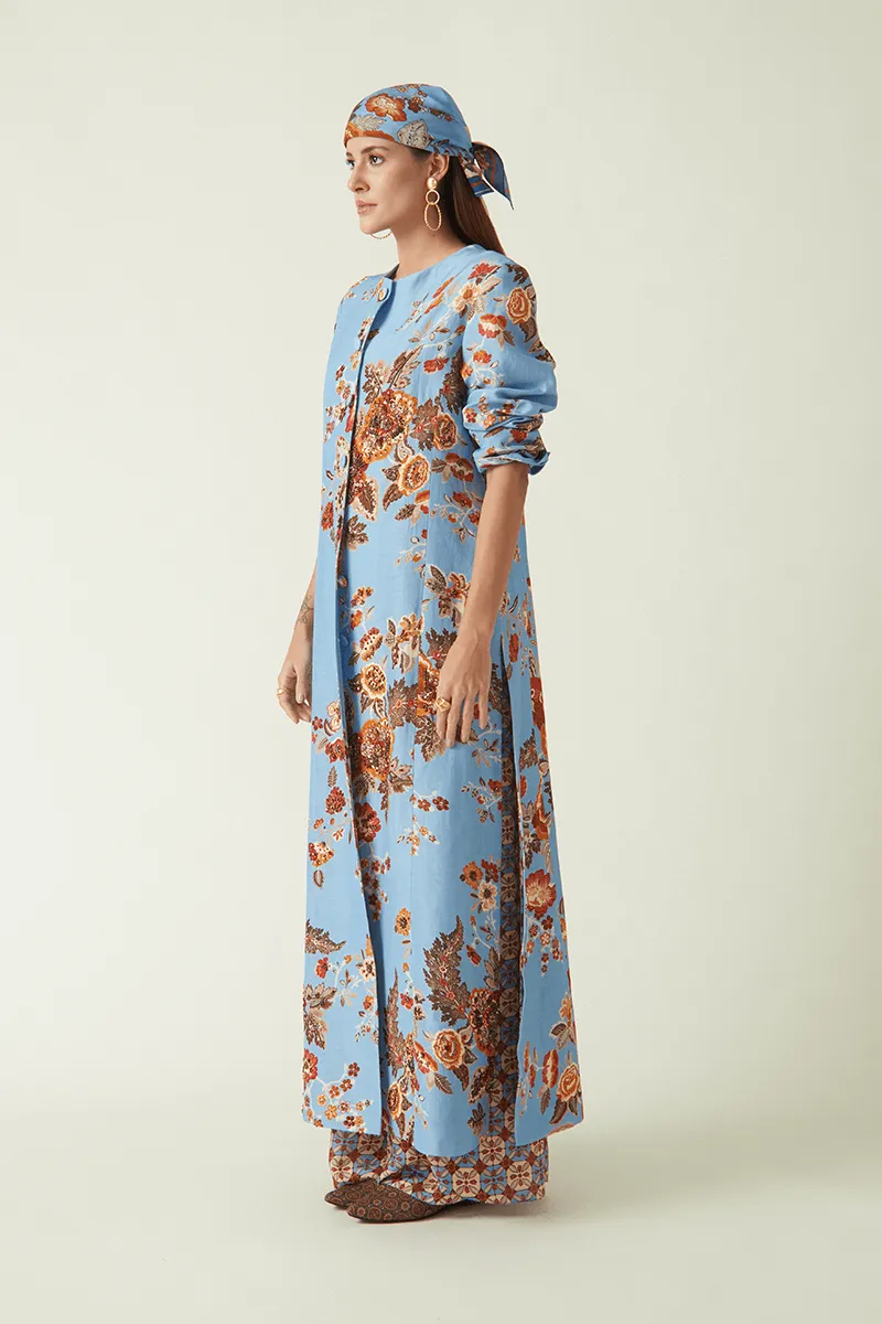 Muria blue embroidered jacket