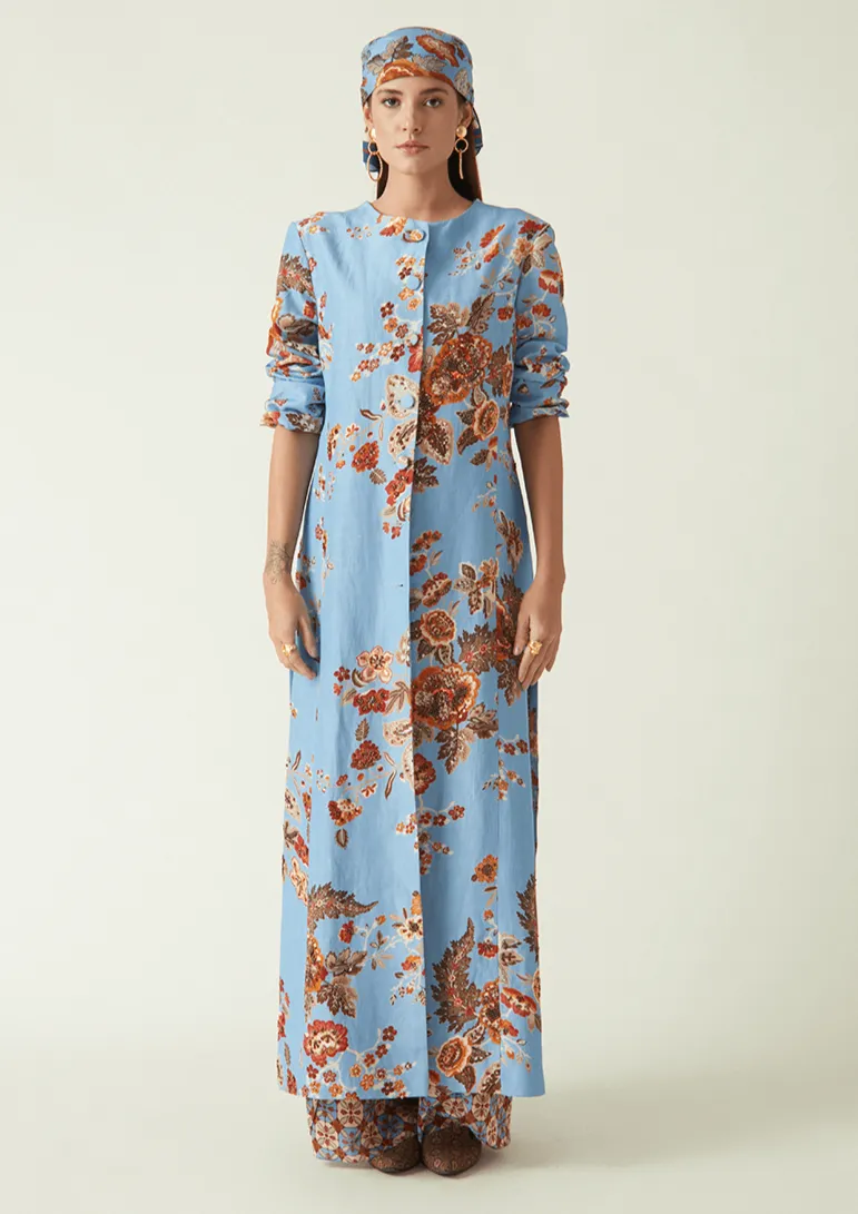 Muria blue embroidered jacket
