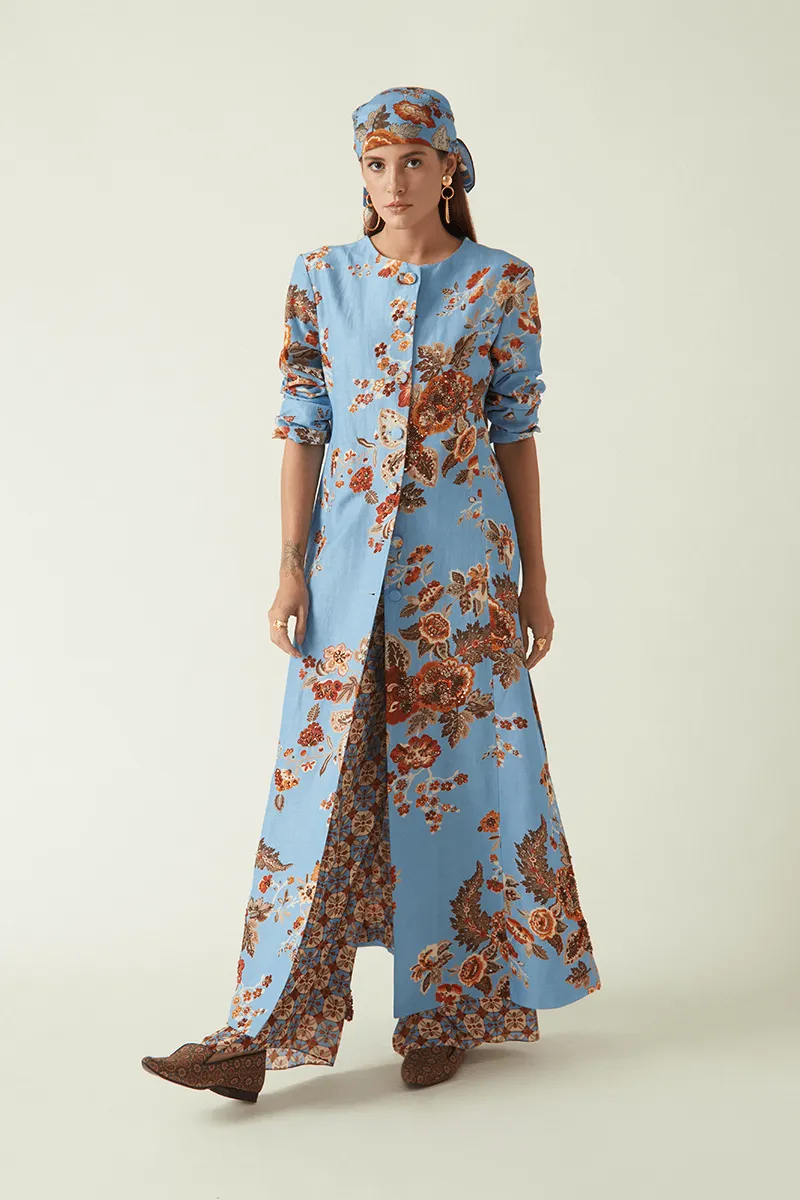 Muria blue embroidered jacket