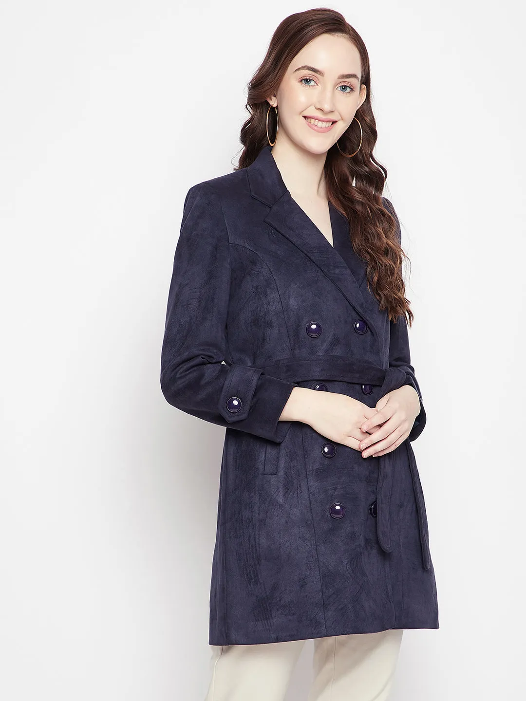 Navy Blue Longline Blazer
