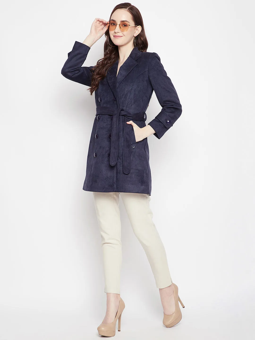 Navy Blue Longline Blazer