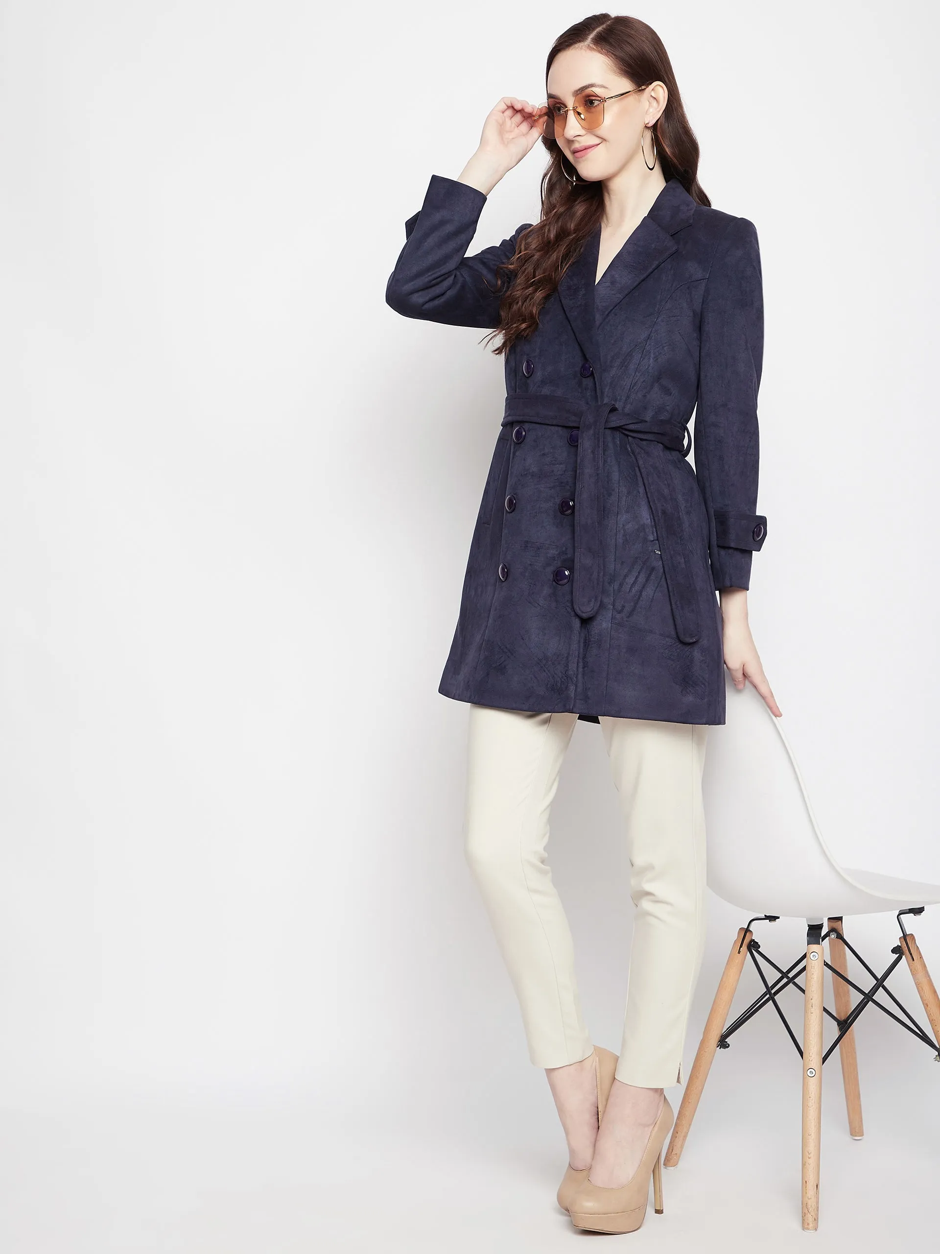Navy Blue Longline Blazer