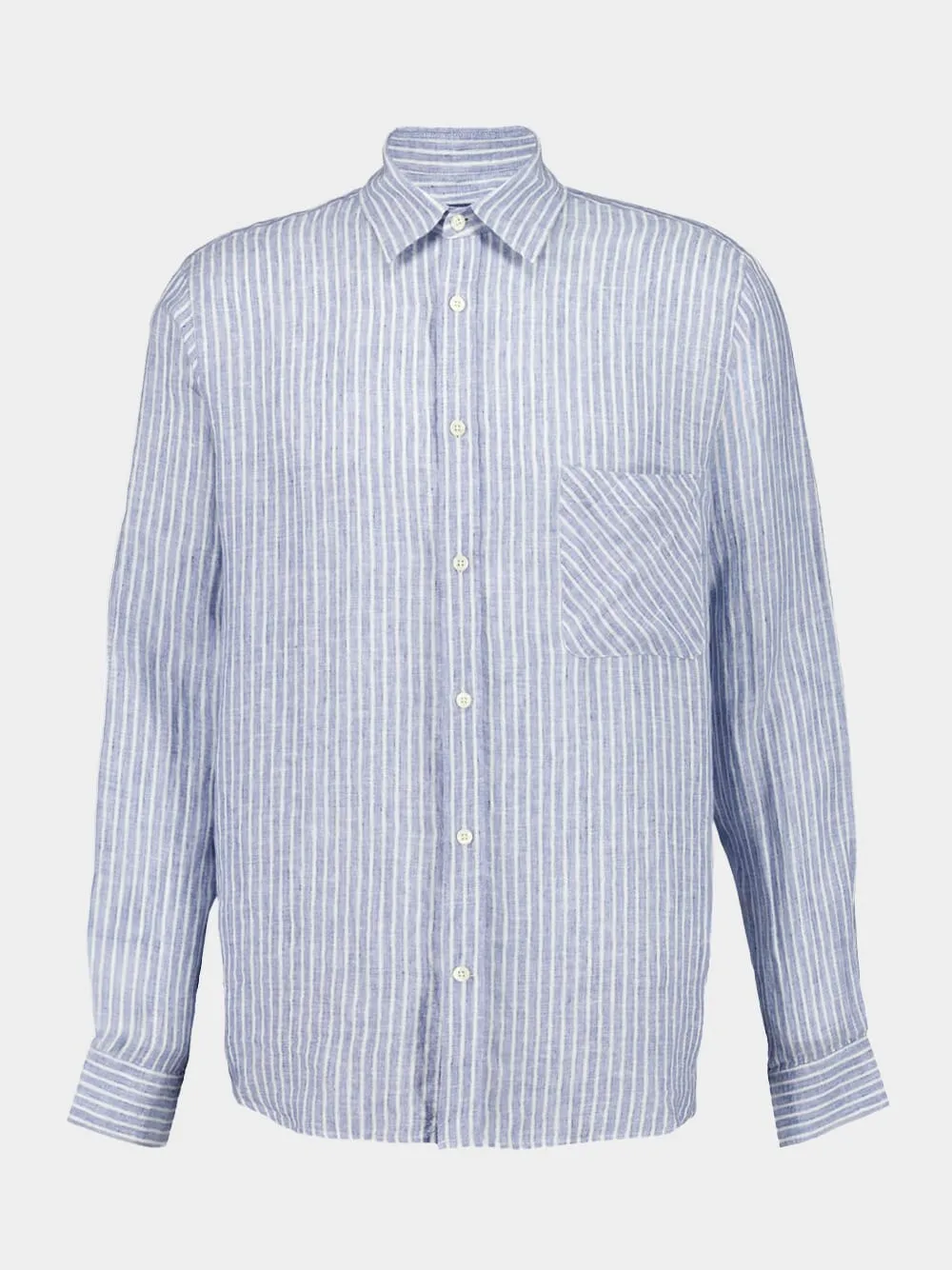 Navy Telles Linen Shirt