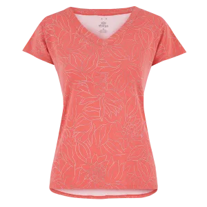 Neha V-Neck T-Shirt - Sorbet Leaf