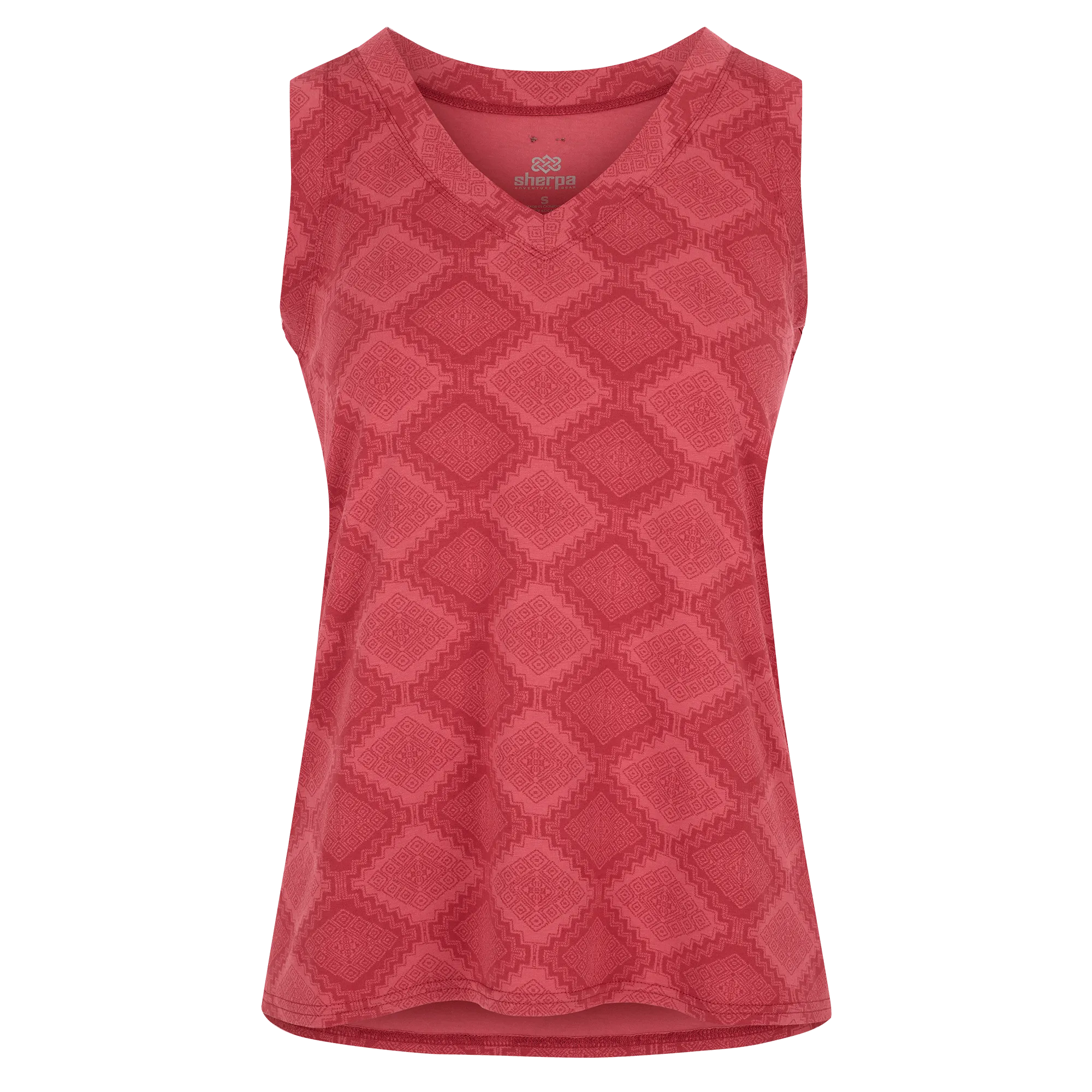 Neha V-Neck Tank Top - Mineral Red Barely There