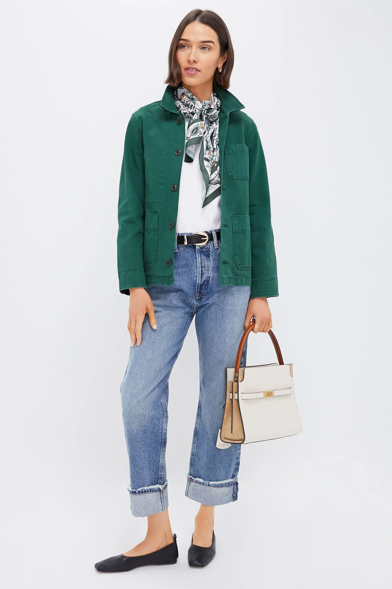 New Cream Lee Radziwill Small Double Bag