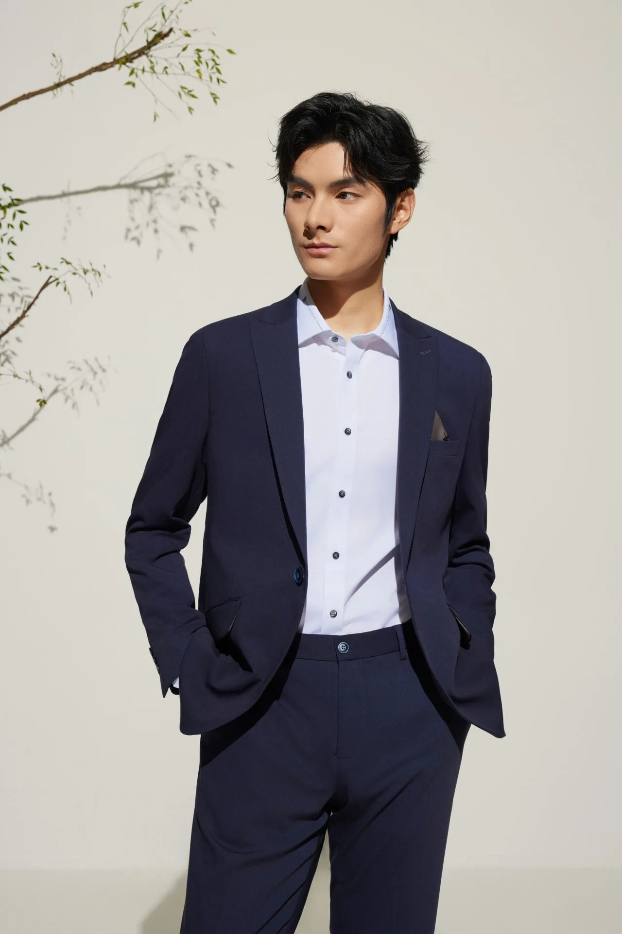 Non-Iron Silky Touch Smart Fit Twill Shirt with Design Detail